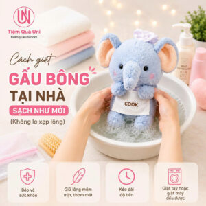 Cách giặt gấu bông tại nhà